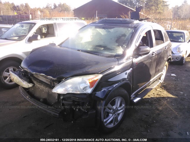 5J6RE4H75AL026721 - 2010 HONDA CR-V EXL BLACK photo 2