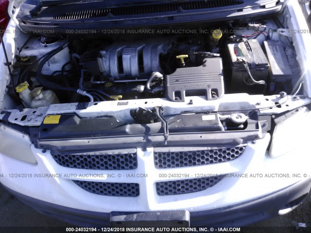 1B4GP54G1YB664240 - 2000 DODGE GRAND CARAVAN LE WHITE photo 10