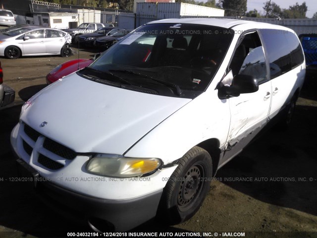 1B4GP54G1YB664240 - 2000 DODGE GRAND CARAVAN LE WHITE photo 2