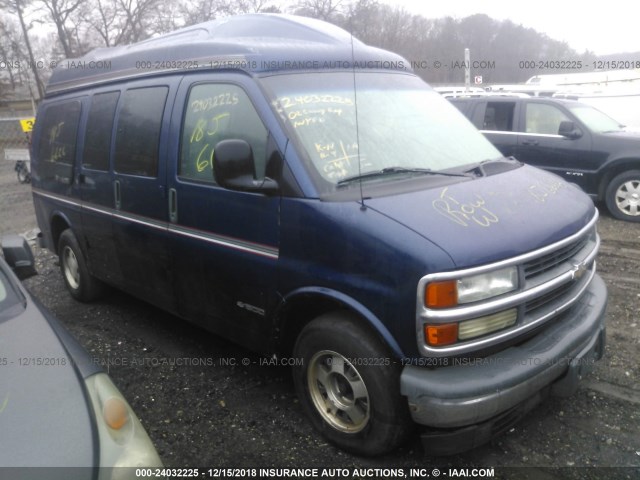 1GBFG15M221241678 - 2002 CHEVROLET EXPRESS G1500  BLUE photo 1