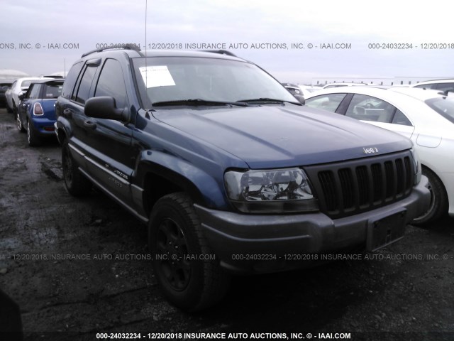 1J8GW38S12C181432 - 2002 JEEP GRAND CHEROKEE SPORT BLUE photo 1