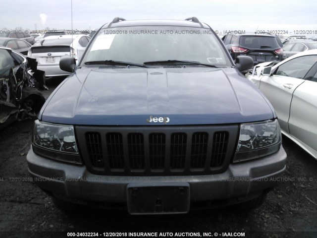 1J8GW38S12C181432 - 2002 JEEP GRAND CHEROKEE SPORT BLUE photo 6