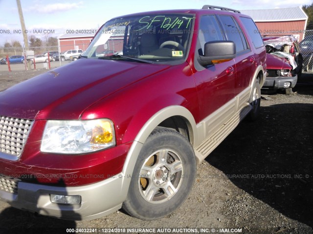 1FMFU18516LA06753 - 2006 FORD EXPEDITION EDDIE BAUER BURGUNDY photo 2