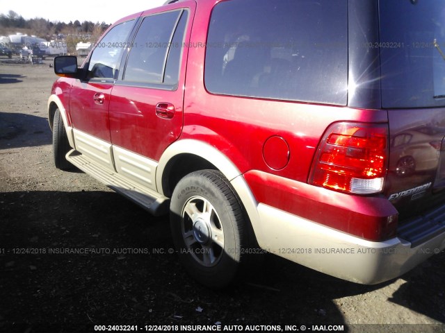 1FMFU18516LA06753 - 2006 FORD EXPEDITION EDDIE BAUER BURGUNDY photo 3