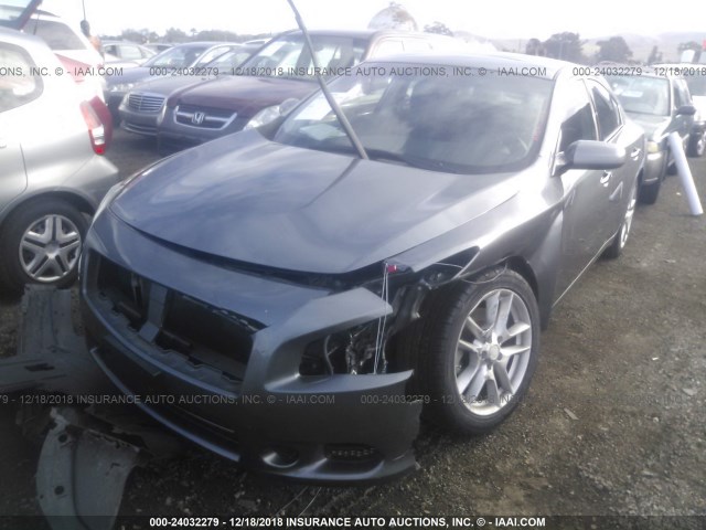 1N4AA5AP4EC463572 - 2014 NISSAN MAXIMA S/SV GRAY photo 2