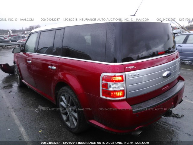 2FMHK6DT3ABA50729 - 2010 FORD FLEX LIMITED RED photo 3