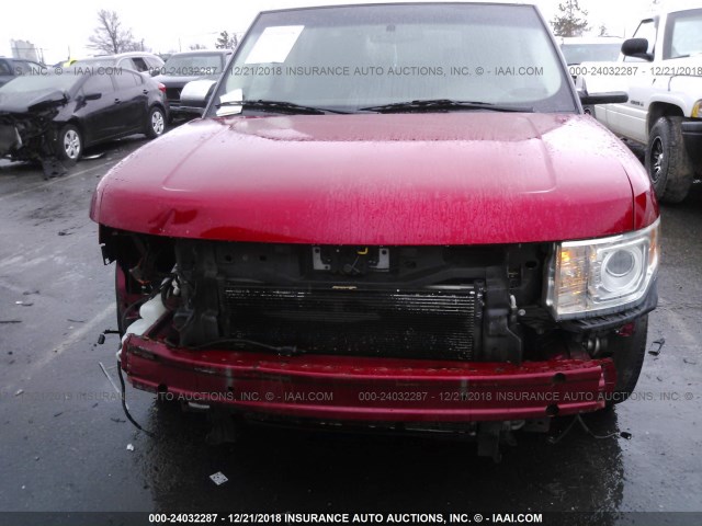 2FMHK6DT3ABA50729 - 2010 FORD FLEX LIMITED RED photo 6