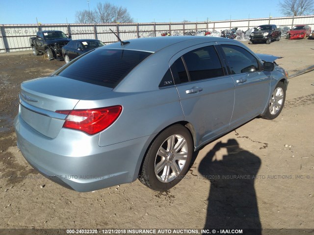 1C3CCBBG0CN189514 - 2012 CHRYSLER 200 TOURING Light Blue photo 4