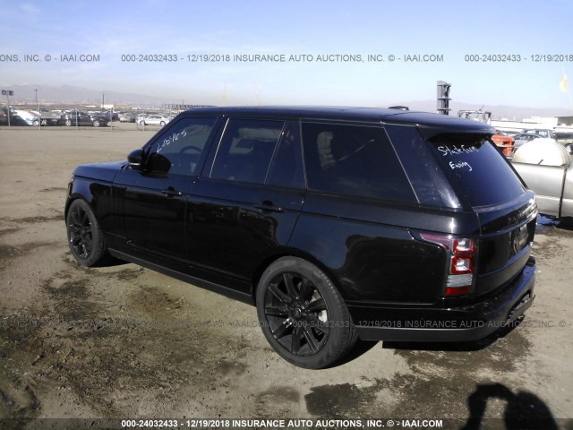 SALGS2VF9FA210108 - 2015 LAND ROVER RANGE ROVER HSE BLACK photo 3