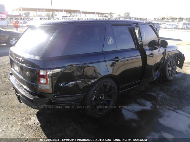 SALGS2VF9FA210108 - 2015 LAND ROVER RANGE ROVER HSE BLACK photo 4