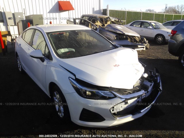 1G1BE5SM2K7117248 - 2019 CHEVROLET CRUZE LT WHITE photo 1