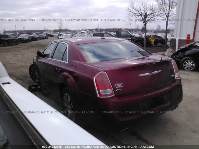 2C3CCAGG8EH125476 - 2014 CHRYSLER 300 S RED photo 3