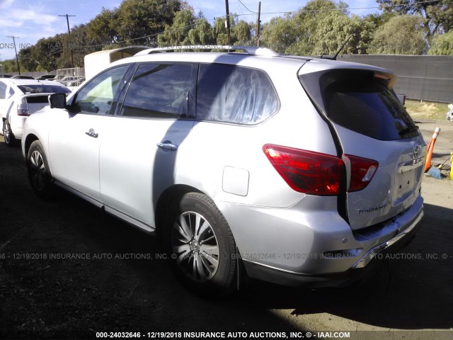 5N1DR2MN0HC637498 - 2017 NISSAN PATHFINDER S/SV/SL/PLATINUM SILVER photo 3