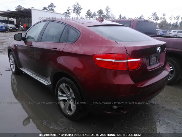 5UXFG43509L225128 - 2009 BMW X6 XDRIVE35I RED photo 3