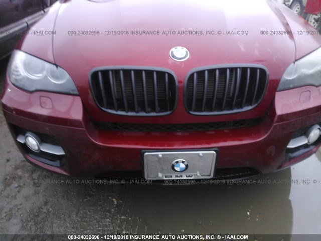 5UXFG43509L225128 - 2009 BMW X6 XDRIVE35I RED photo 6