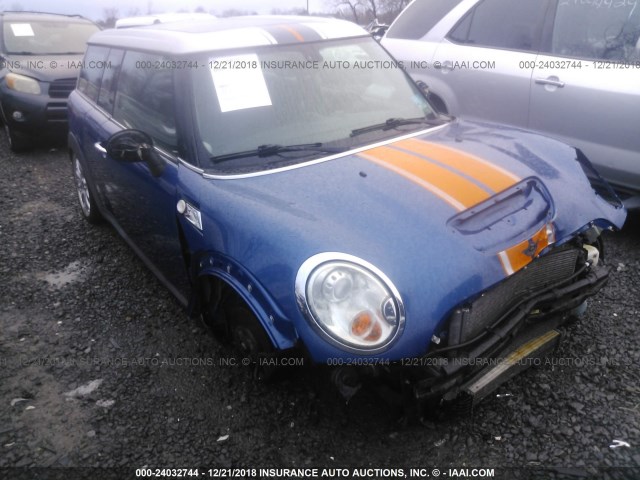 WMWMM33538TP70666 - 2008 MINI COOPER S CLUBMAN BLUE photo 1