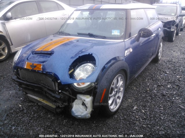 WMWMM33538TP70666 - 2008 MINI COOPER S CLUBMAN BLUE photo 2