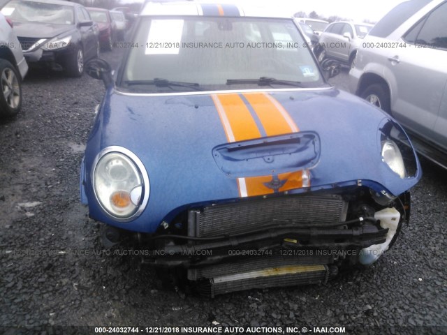 WMWMM33538TP70666 - 2008 MINI COOPER S CLUBMAN BLUE photo 6