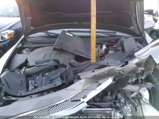 1G1ZE5EB2A4119610 - 2010 CHEVROLET MALIBU LTZ ნაცრისფერი ფოტო 10