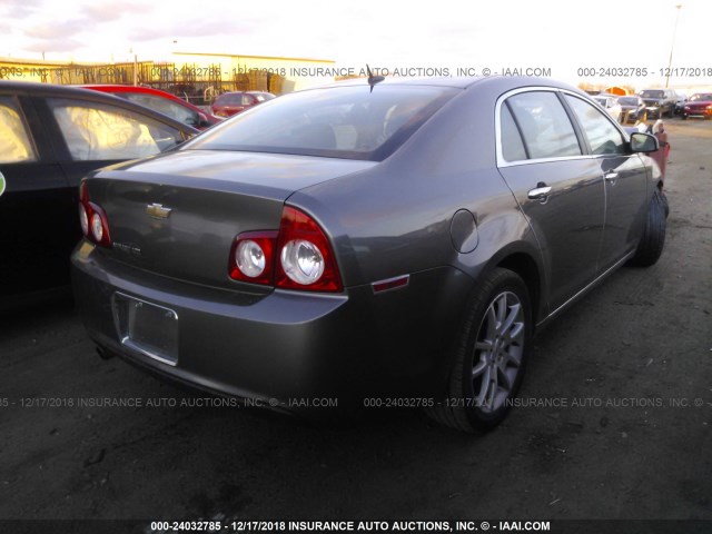 1G1ZE5EB2A4119610 - 2010 CHEVROLET MALIBU LTZ ნაცრისფერი ფოტო 4