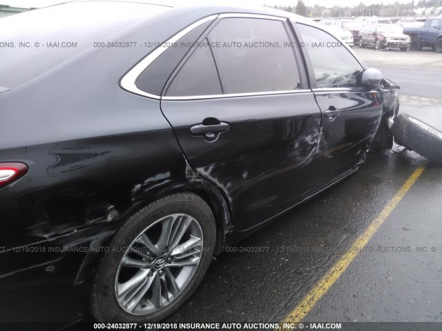 4T1BF1FK4FU075366 - 2015 TOYOTA CAMRY LE/XLE/SE/XSE BLACK photo 6