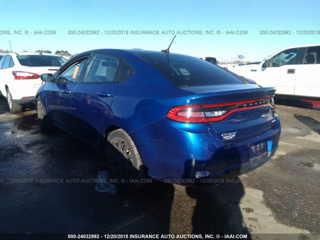 1C3CDFBA9DD328630 - 2013 DODGE DART SXT BLUE photo 3