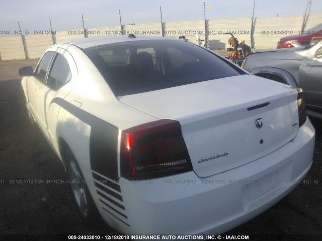 2B3KA43G96H265334 - 2006 DODGE CHARGER SE/SXT WHITE photo 3