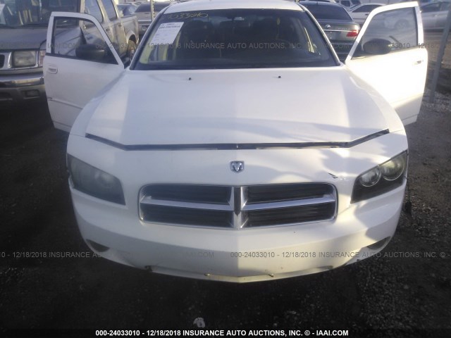 2B3KA43G96H265334 - 2006 DODGE CHARGER SE/SXT WHITE photo 6