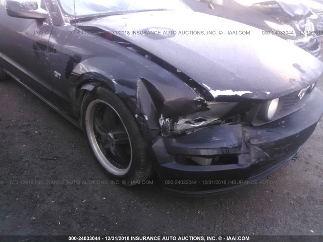 1ZVFT82H055246461 - 2005 FORD MUSTANG GT BLACK photo 6