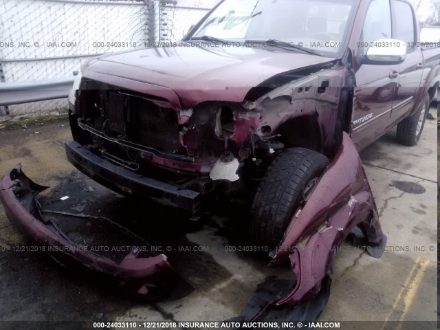 5TBDT44154S454596 - 2004 TOYOTA TUNDRA DOUBLE CAB SR5 MAROON photo 6