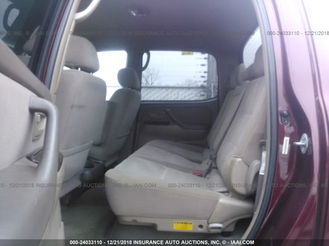 5TBDT44154S454596 - 2004 TOYOTA TUNDRA DOUBLE CAB SR5 MAROON photo 8