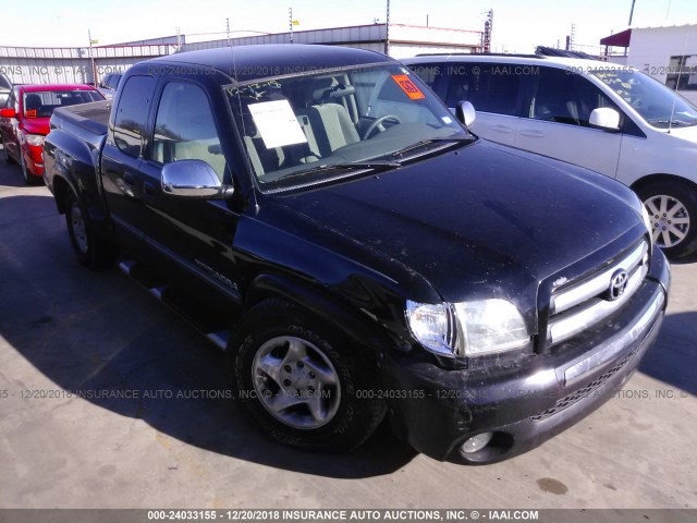 5TBRT341X3S406428 - 2003 TOYOTA TUNDRA ACCESS CAB SR5 BLACK photo 1