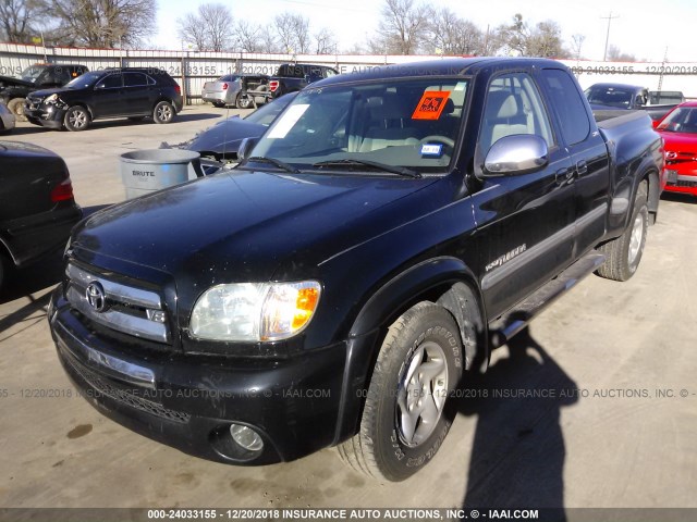 5TBRT341X3S406428 - 2003 TOYOTA TUNDRA ACCESS CAB SR5 BLACK photo 2
