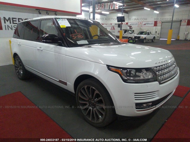 SALGS3EF8GA257430 - 2016 LAND ROVER RANGE ROVER SUPERCHARGED WHITE photo 1