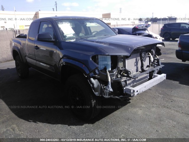 5TFRX5GN7KX135777 - 2019 TOYOTA TACOMA ACCESS CAB/SR/SR5/TRD SPO GRAY photo 1