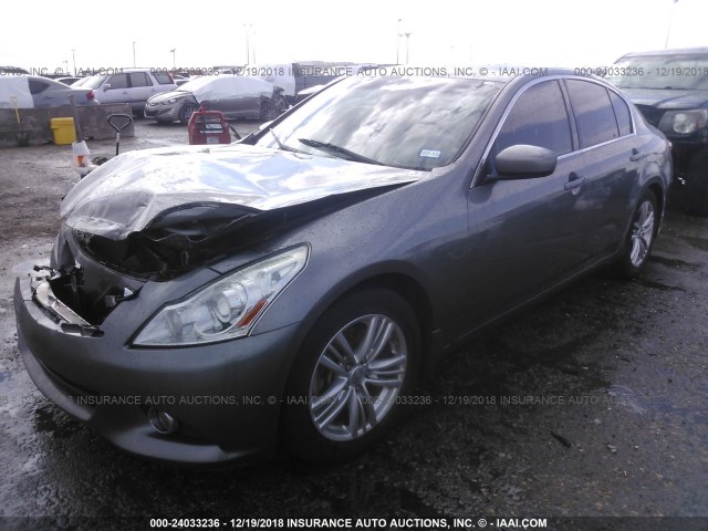 JN1CV6AP8DM724159 - 2013 INFINITI G37 JOURNEY/SPORT GRAY photo 2