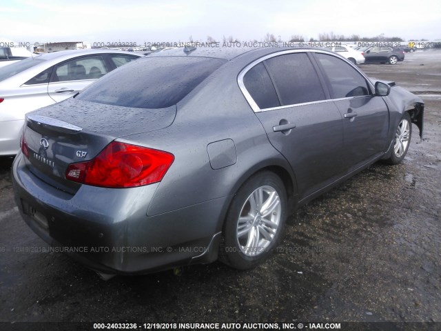 JN1CV6AP8DM724159 - 2013 INFINITI G37 JOURNEY/SPORT GRAY photo 4