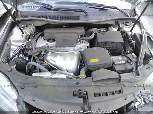 4T1BF1FK9FU071961 - 2015 TOYOTA CAMRY LE/XLE/SE/XSE ვერცხლისფერი ფოტო 10