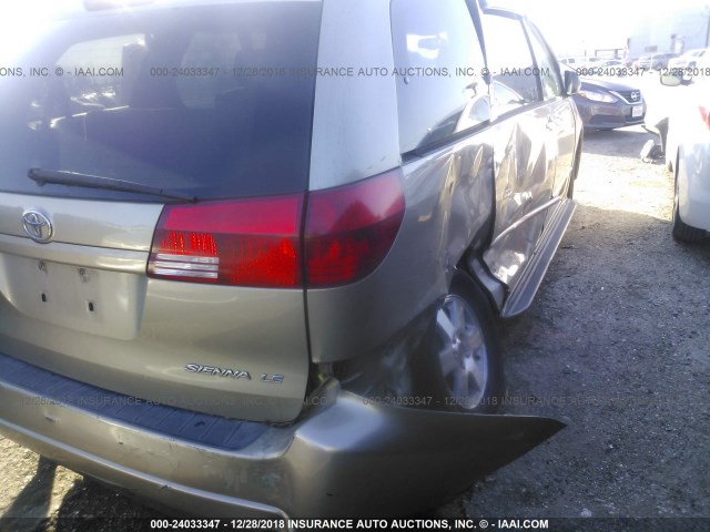 5TDZA23C34S028142 - 2004 TOYOTA SIENNA CE/LE GRAY photo 6