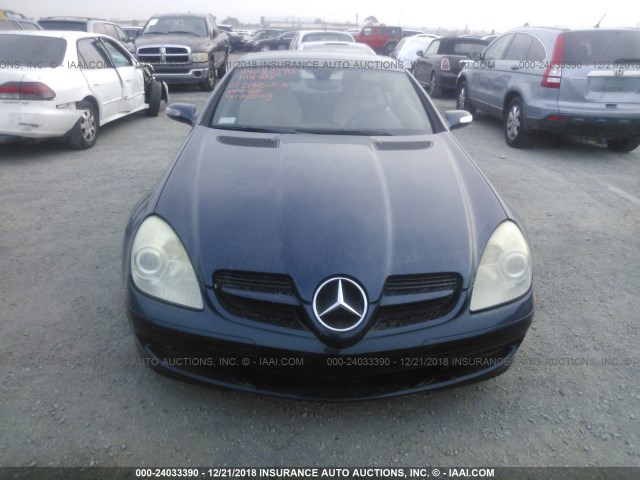 WDBWK54F27F144655 - 2007 MERCEDES-BENZ SLK 280 BLUE photo 6