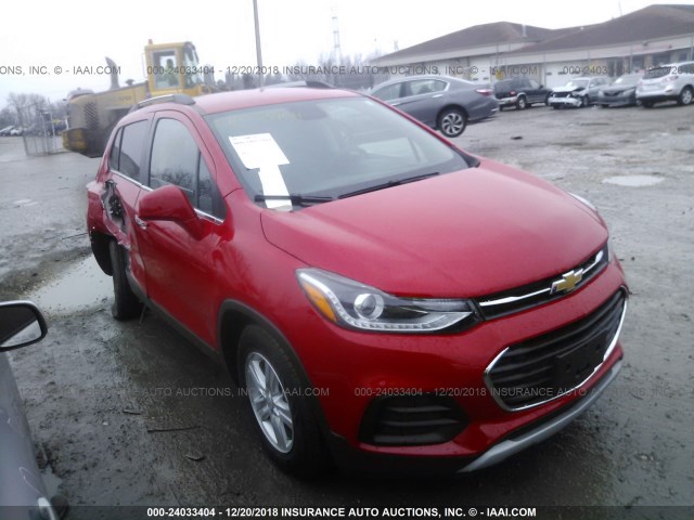 3GNCJLSB0JL206523 - 2018 CHEVROLET TRAX 1LT RED photo 1