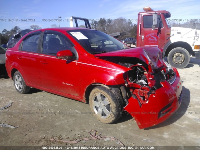 KL1TD56E29B316736 - 2009 CHEVROLET AVEO LS/LT წითელი ფოტო 1