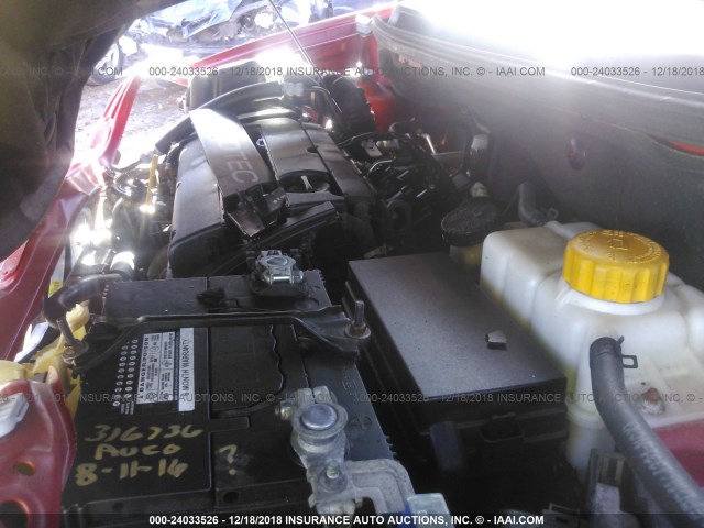 KL1TD56E29B316736 - 2009 CHEVROLET AVEO LS/LT წითელი ფოტო 10