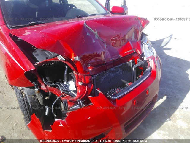 KL1TD56E29B316736 - 2009 CHEVROLET AVEO LS/LT წითელი ფოტო 6