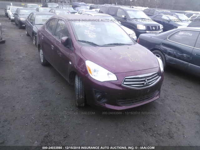 ML32F3FJ3HHF15389 - 2017 MITSUBISHI MIRAGE G4 ES PURPLE photo 1