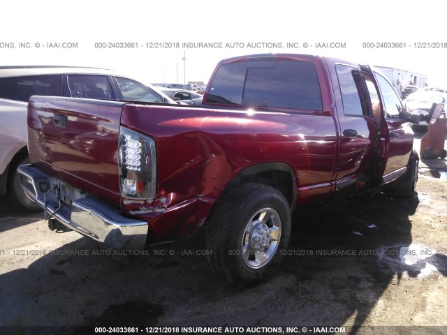 3D7KR28C66G159818 - 2006 DODGE RAM 2500 ST/SLT MAROON photo 4