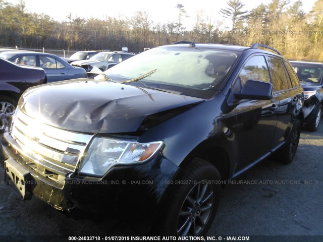 2FMDK48CX8BB30634 - 2008 FORD EDGE SEL BLUE photo 2