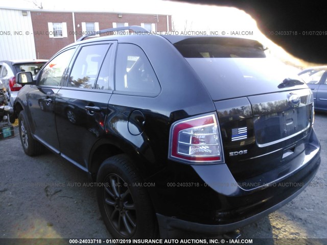 2FMDK48CX8BB30634 - 2008 FORD EDGE SEL BLUE photo 3