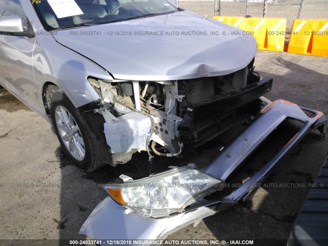 4T4BF1FK0CR217911 - 2012 TOYOTA CAMRY SE/LE/XLE SILVER photo 6