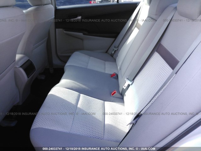 4T4BF1FK0CR217911 - 2012 TOYOTA CAMRY SE/LE/XLE SILVER photo 8